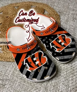 Custom Cincinnati Bengals Chain Breaking Wall Crocs Clog Shoes