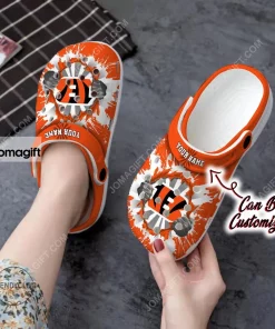Cincinnati Bengals Hands Ripping Light Crocs Clog Shoes 1