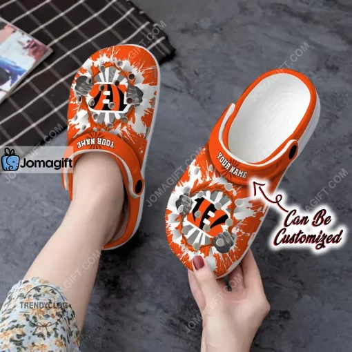 Cincinnati Bengals Hands Ripping Light Crocs Clog Shoes