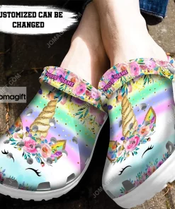 Colorful Glitter Unicorn Crocs Clog Shoes 1