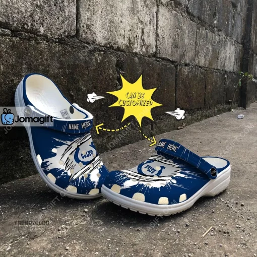 Indianapolis Colts Football Ripped Claw Crocs Clog Shoes