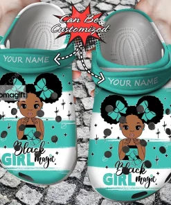 Custom Afro Black Girl Magic Crocs Clog Shoes 2 2