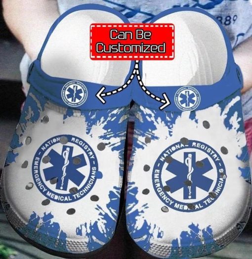 Custom Amazon National Registry Of Emergency Medical Technicians Nurse Crocs Clog Shoes