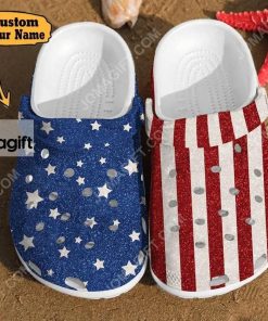 Custom America Flag Veterans Gifts Crocs Clog Shoes