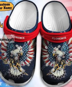 Custom American Eagle Caduceus Nurse Crocs Clog Shoes