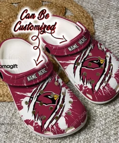 Custom Arizona Cardinals Football Ripped Claw Crocs Clog Shoes 1
