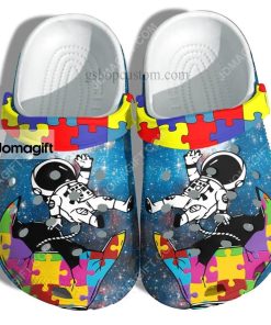 Custom Astronaut Autism Genius Crocs Clog Shoes 1