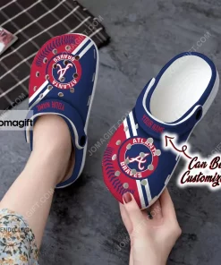 Custom Atlanta Braves Baseball Logo Team Crocs Clog Shoes