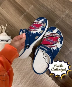 Custom Atlanta Braves Ripped Claw Crocs Clog Shoes 3