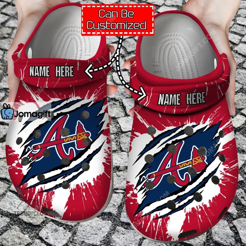 Atlanta Braves Crocs, Personalized Atlanta Braves Baseball Team American  Flag Clog Shoes - T-shirts Low Price