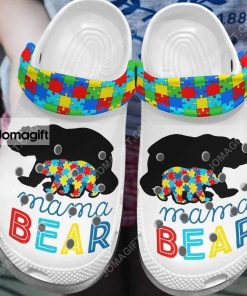 Custom Autism Mama Bear Crocs Clog Shoes
