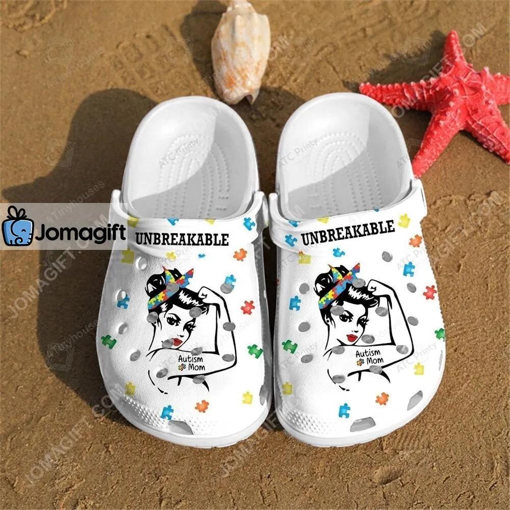 Custom Autism Mom Unbreakable Crocs Clog Shoes - Jomagift