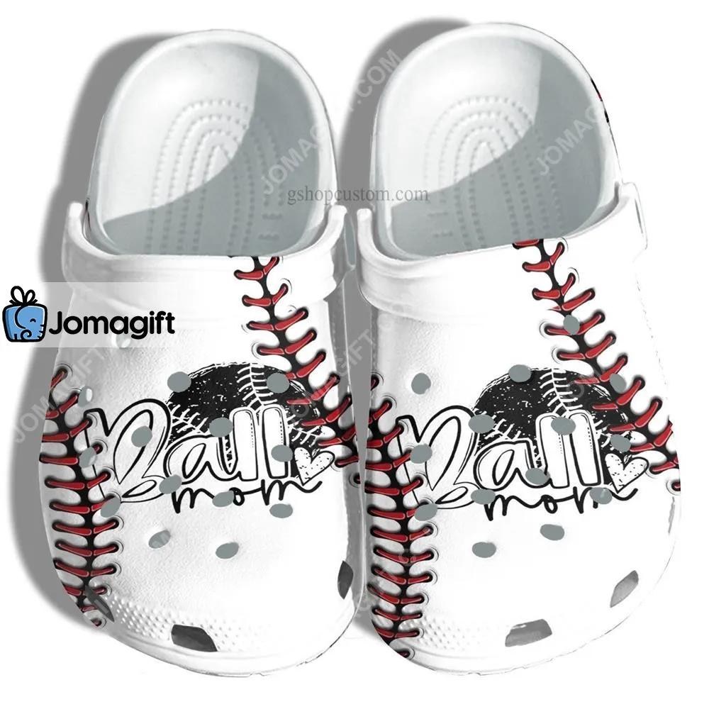 Custom Ball Mom 3D Baseball Line Crocs Clog Shoes - Jomagift