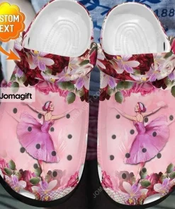 Custom Ballet Flower Crocs Shoes