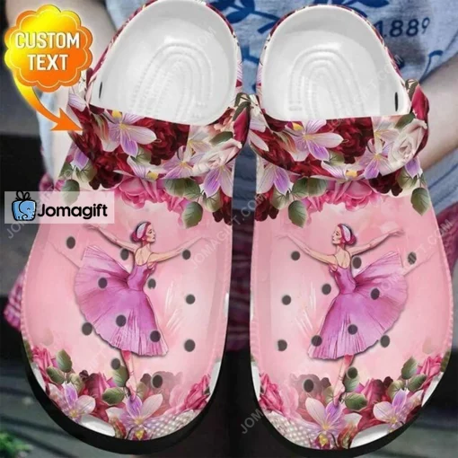 Custom Ballet Flower Crocs Shoes