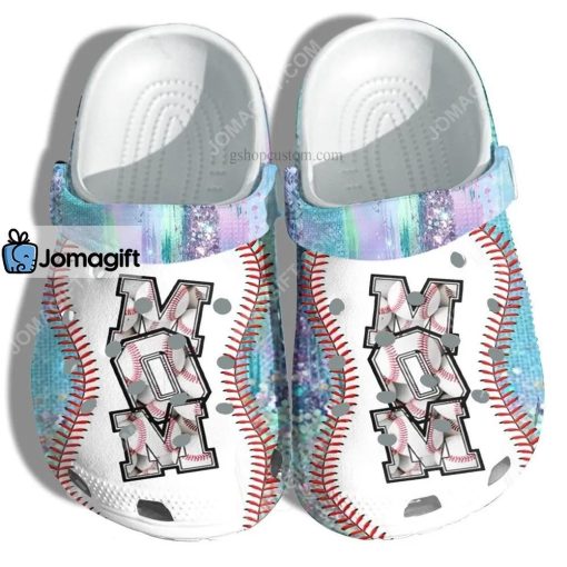 Custom Baseball Mom Hippie Twinkle Croc Clog Shoes