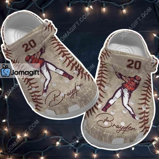 Custom Baseballer Crocs Clog Shoes For Hitter Son