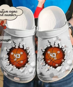 Custom Basketball Crack Crocs Clog Shoes 1