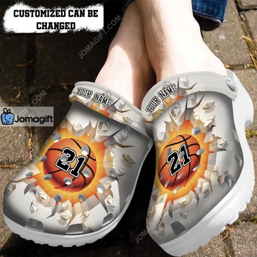 Custom Basketball Custom Name Number Lover Crocs Clog Shoes
