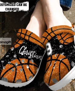 Custom Basketball Glitter Lover Crocs Clog Shoes