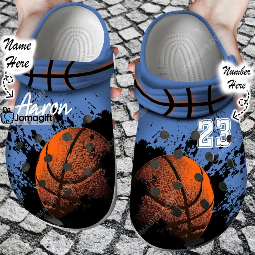 Custom Basketball Grunge Crocs Clog Shoes