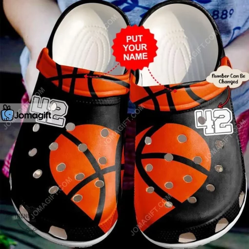 Custom Basketball Heart Crocs Clog Shoes