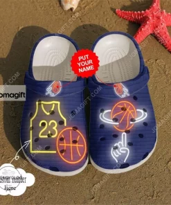 Custom Basketball Neon Crocs Clog Shoes 1