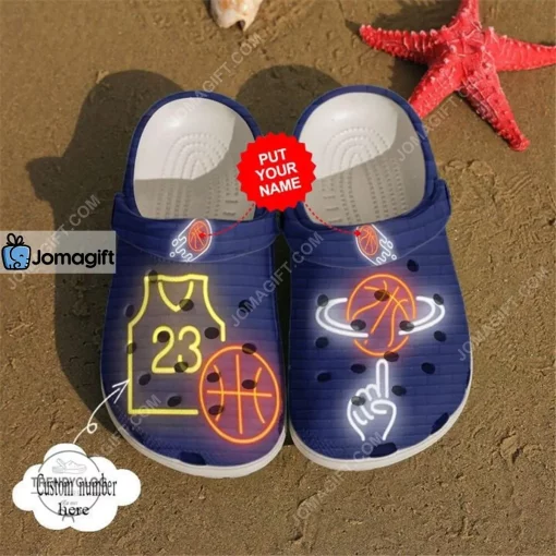 Custom Basketball Neon Crocs Clog Shoes