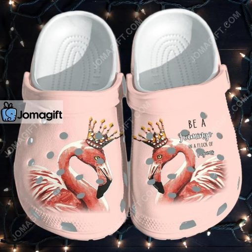 Custom Be A Flamingo In A Flock Of Pigeons Crocs Clog Shoes