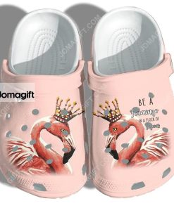 Custom Be A Flamingo In A Flock Of Pigeons Crocs Clog Shoes 3