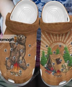 Custom Bear Beer Camping Peace Camping Crocs Clog Shoes