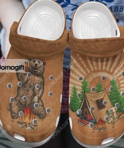Custom Bear Beer Camping Peace Crocs Clog Shoes