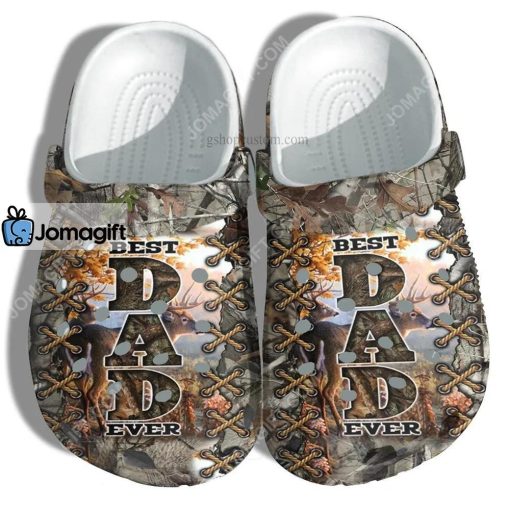 Custom Best Dad Ever Deer Hunter Crocs Clog Shoes
