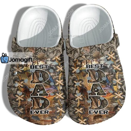 Custom Best Dad Ever Fishing Camouflage Crocs Clog Shoes