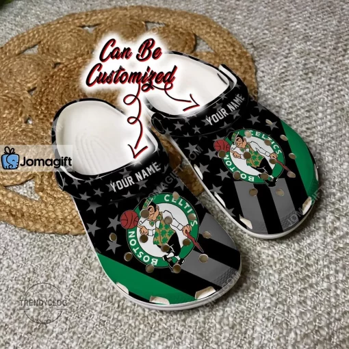 Custom Boston Celtics Star Flag Crocs Clog Shoes