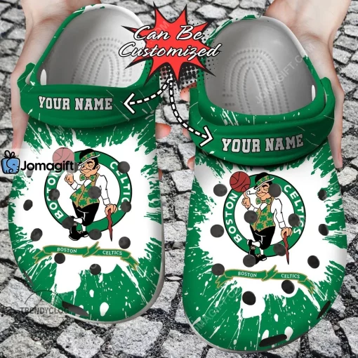 Custom Boston Celtics Team Crocs Clog Shoes