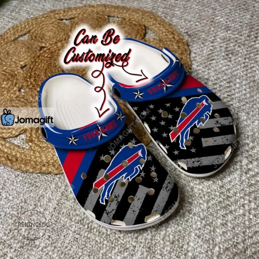 Custom Buffalo Bills American Flag Crocs Clog Shoes