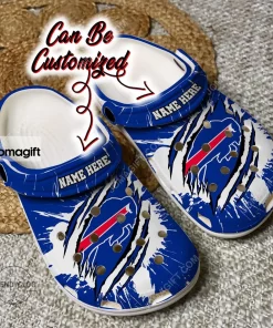 Custom Buffalo Bills Football Ripped Claw Crocs Clog Shoes 2