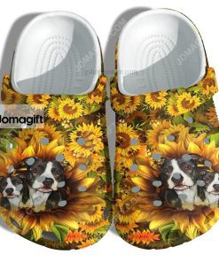 Custom Bull Dog Mom Sunflower 3D Crocs Clog Shoes 1