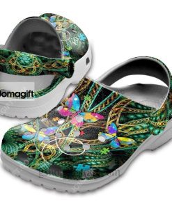 Custom Butterfly Autism Flower Hippie Crocs Clog Shoes