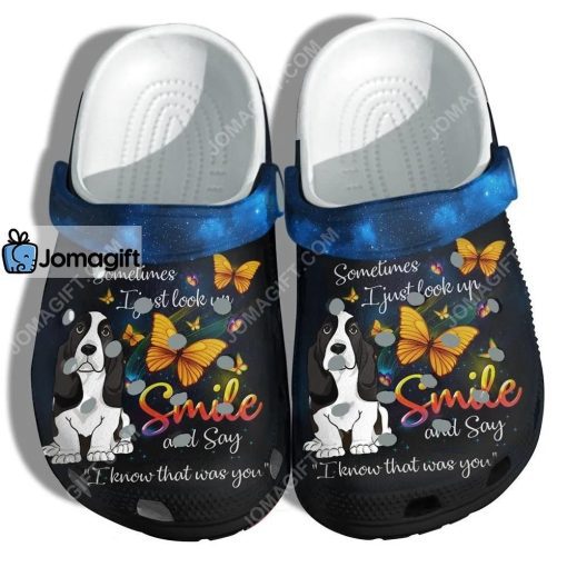 Custom Butterfly Memory Smile Dog Crocs Clog Shoes