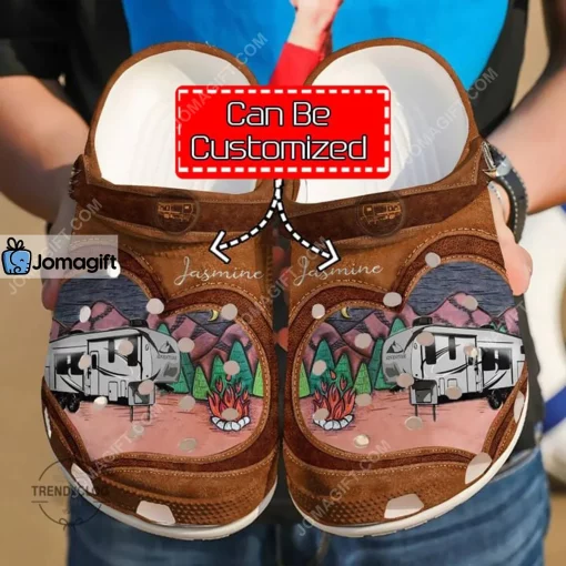 Custom Camping Love Crocs Clog Shoes