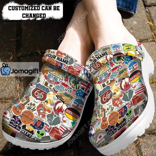 Custom Camping Sticker Crocs Clogs Shoes