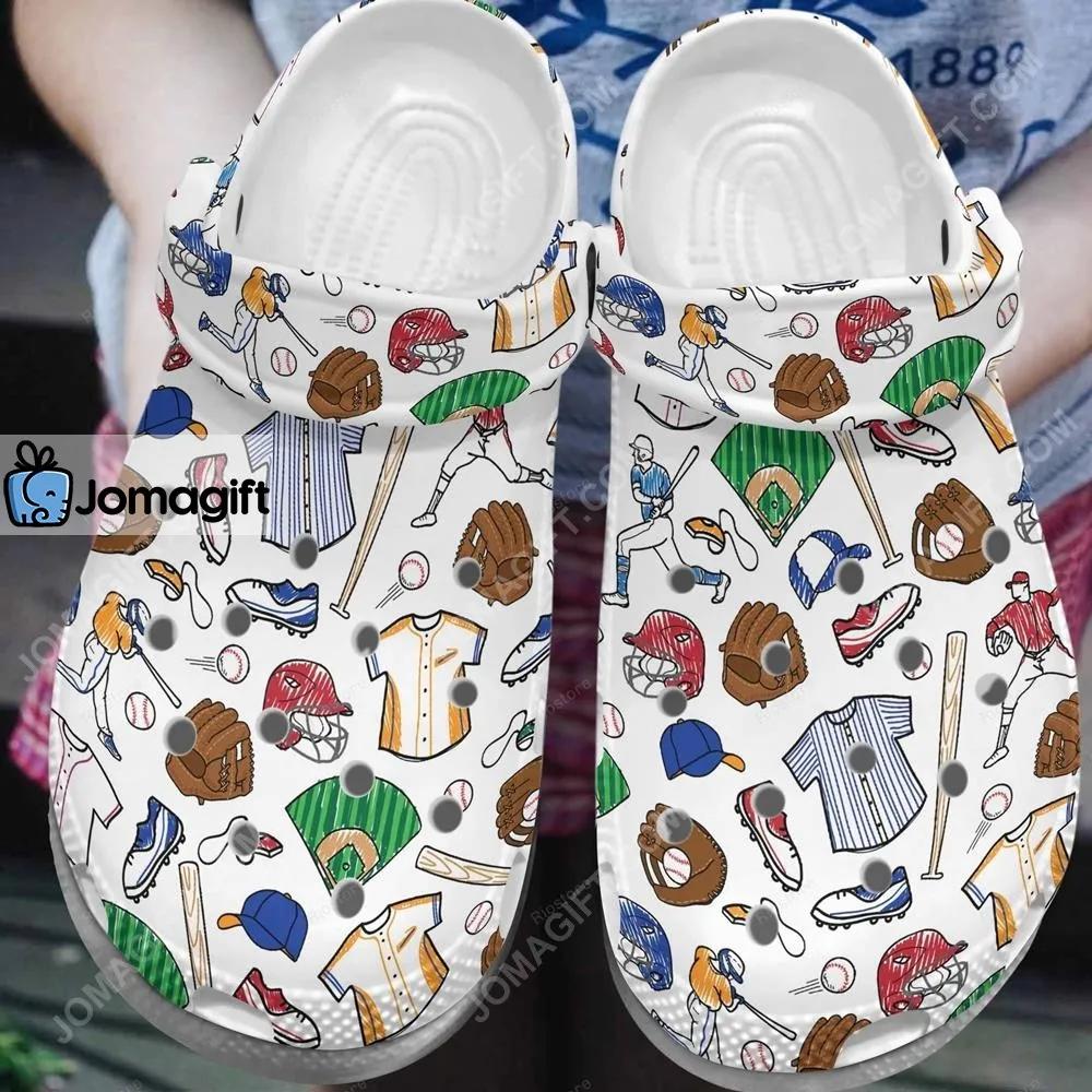 Custom Cartoon Baseball Ball Cap Batter Crocs Clog Shoes - Jomagift