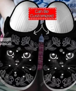 Custom Cat Black Cat Lovers Crocs Clog Shoes 1