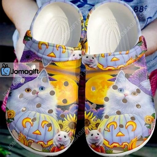 Custom Cat Halloween Sun Crocs Clog Shoes