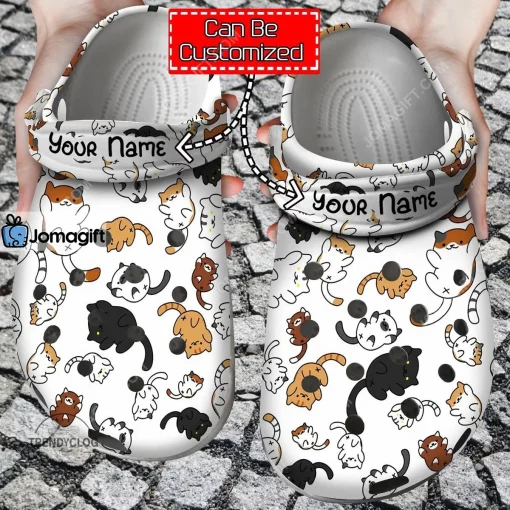 Custom Cat Pattern Gift For Lovers Crocs Clog Shoes