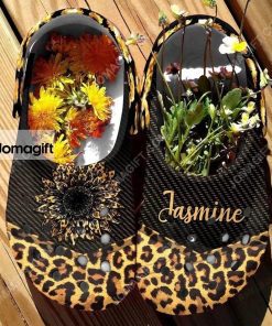 Custom Cheetah Sunflower Leopard Crocs Clog Shoes 1