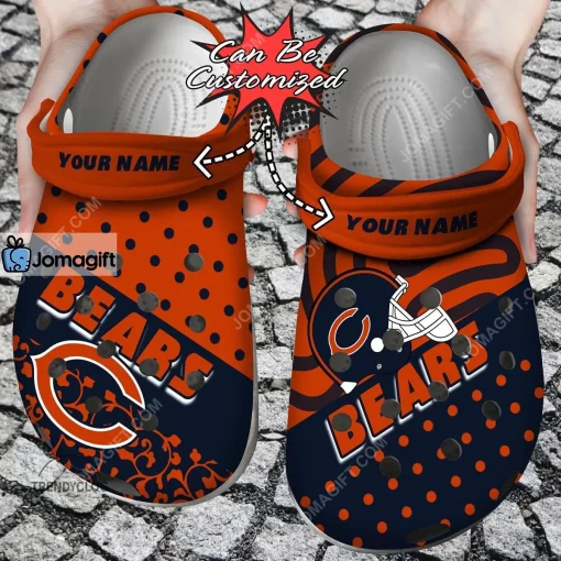 Custom Chicago Bears Polka Dots Colors Crocs Clog Shoes
