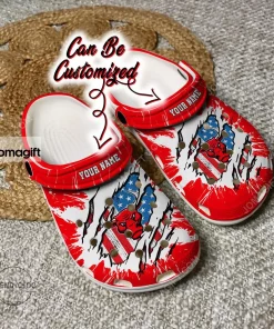 Custom Chicago Bulls Basketball Ripped American Flag Crocs Clog Shoes